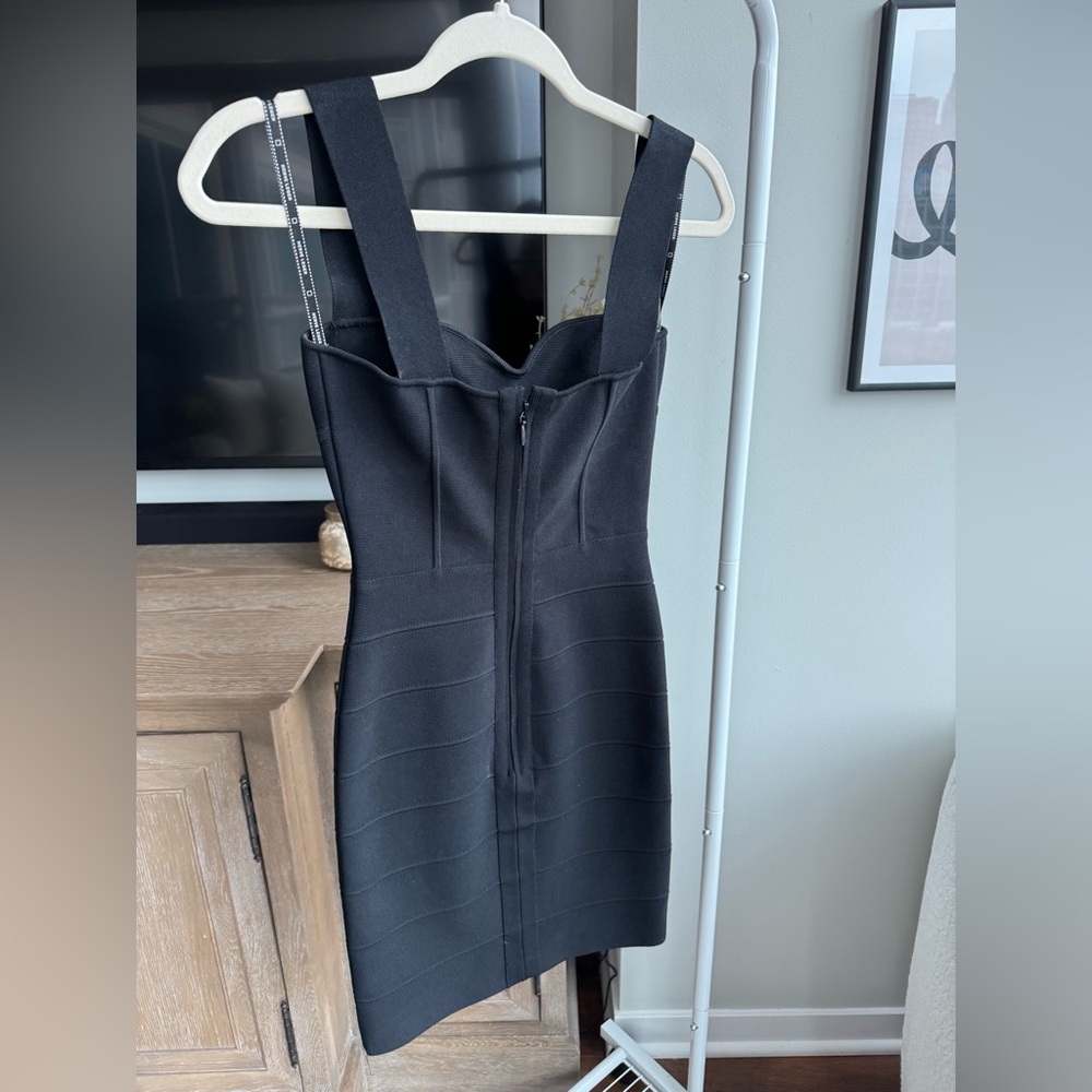 Herve Leger Black Mini Dress - Picture 4 of 6